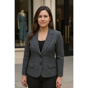 Ricki’s  Vintage Y2K 90s Checked Tailored Career Womans Suit Blazer Jacket  Sz12